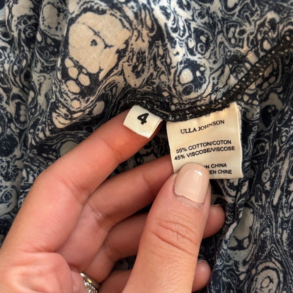 Ulla Johnson Blue Patterned Top - image 4